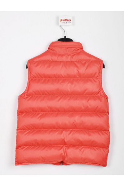 incity Boy's Orange Puffer Vest