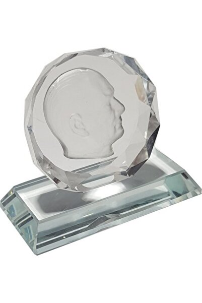 MERTKRİSTAL Kristal Ataturk Bıblo Masalık Makam Hediyesi M01ata