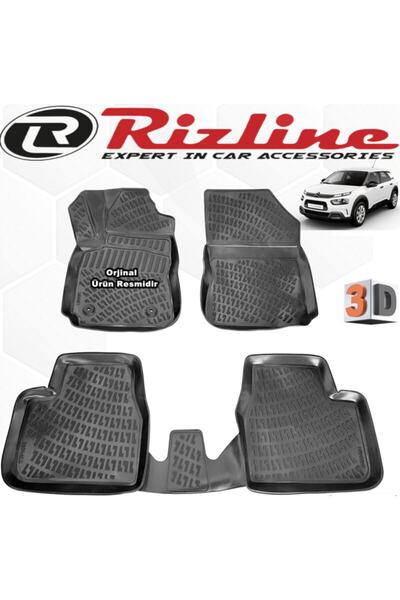 Rizline Citroen C4 Cactus 3d Paspas Havuzlu 2015 - 2020 Arası Siyah 4 Parça Set