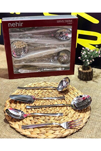 Nehir Deniz Sade 5 Parça Servis Takımı