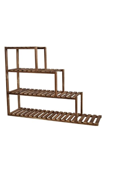 DEMBEY AHŞAP ATÖLYE Saksı Çiçeklik Saksılık Ahşap Çok Katlı Dekoratif Saksı S...