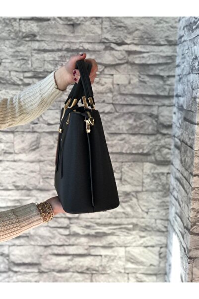 Armise gold Geantă de damă neagră cu model