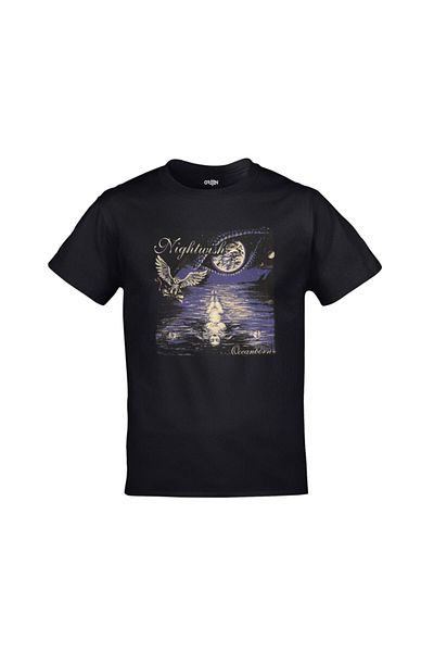 Orijin Tekstil Nightwish Oceanborn Front and Back Printed Unisex Black Tshirt