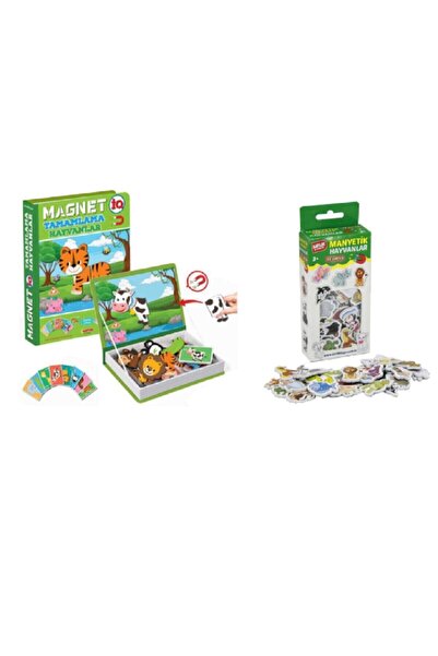 Diytoy مجموعة حيوانات مغناطيسية مكونة من 40 قطعة ومجموعة حيوانات مغناطيسية مكونة من 32 قطعة - مجموعة مكونة من قطعتين
