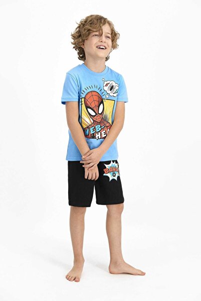SPIDERMAN D4551-3 Boy Blue Bermuda Suit