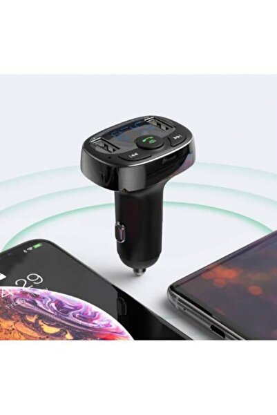 Baseus Orijinal Bluetooth Aktarım Mp3 Araç Kiti 2 Usb Çıkışlı Araç Şarjı, Araç Müzik Kiti Ve Şarjı