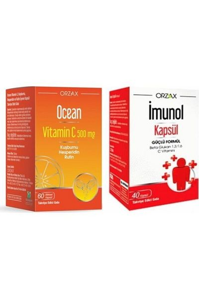 Ocean Orzax Vitamin C 500 Mg + Imunol 40 Capsules - Pack of 60 Capsules