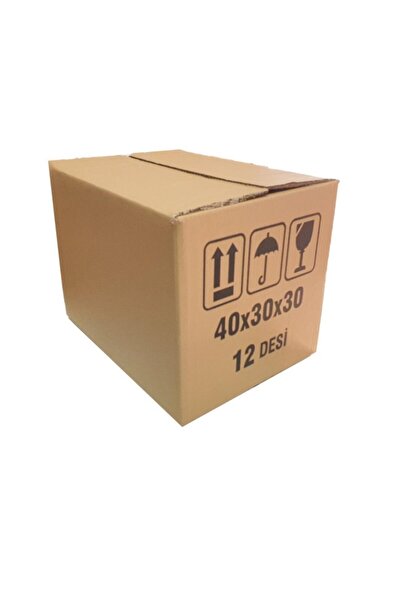ÇELİKPENÇE 12 Desi Çift Oluklu Karton Koli 40x30x30 Cm 10 Adet