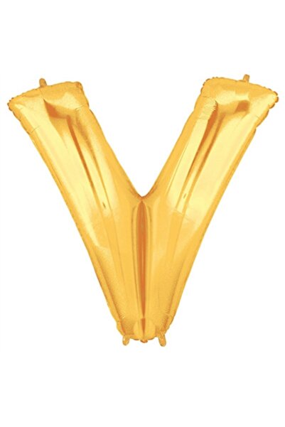 Adana Pasta Malzemeleri V Gold 34 Inch Foil Balloon