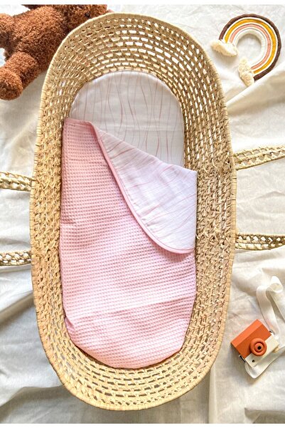 Li Puna بطانية أطفال حديثي الولادة 100% قطن - وردي