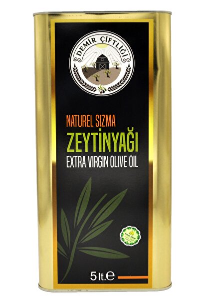 Erken Hasat Soğuk Sıkım Naturel Sızma Zeytinyağı 5 L Teneke / 2024-2025 Sezon Yeni Mahsül