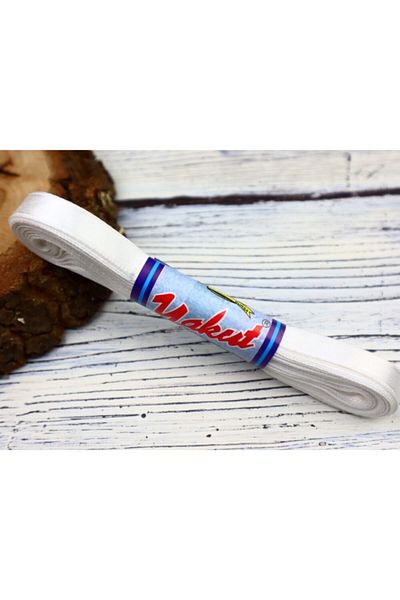 YAKUT White 1 cm Satin Ribbon - 10 m