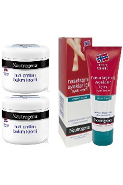 Neutrogena كريم عناية سريع الامتصاص 300 مل - 2 قطعة + 50 مل كريم مسامير القدم