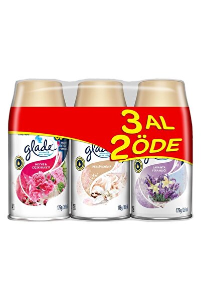 Glade Otomatik Yedek Oda Spreyi Ipeksi Vanilya+meyve & Çiçek Buketi+lavanta F...