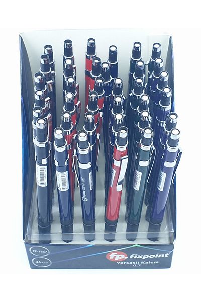 FixPoint Versatil Pen Metal Eraser Tip Pen 0.7 Mm Fp-1657 36 Pieces