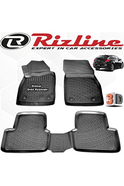 Rizline Chevrolet Cruze Hb 3d Havuzlu Paspas 2011 Sonrası Siyah 4 Parça Set