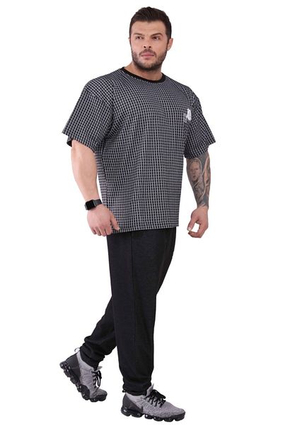 Big Sam Men's Black Sports Wide Cut Oversize Top T-shirt2770