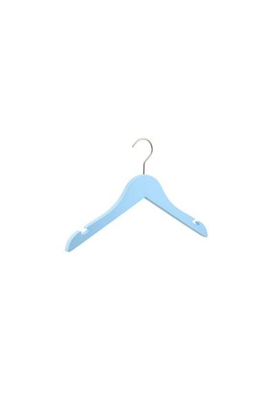 NYN Wooden 7-14 Years Old Young Children's Clothes Hanger Blue Color 16 Pieces