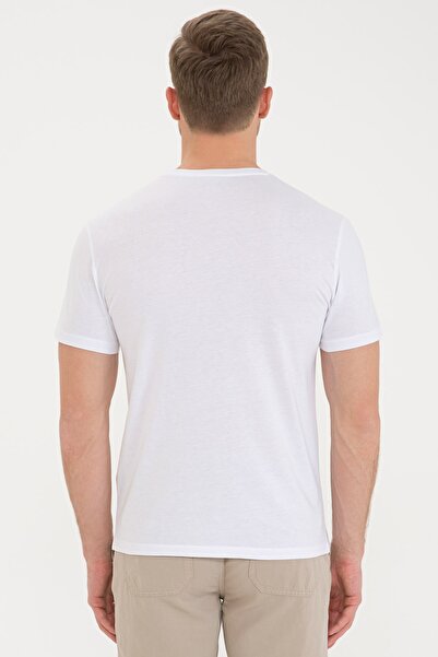 Pierre Cardin Λευκό T-Shirt Crew Neck Slim Fit