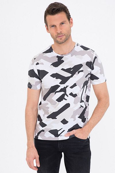Pierre Cardin Μπλουζάκι Crew Neck Μαύρο Slim Fit