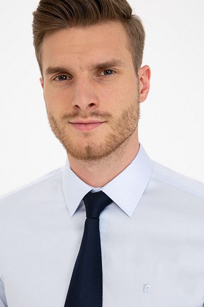 Pierre Cardin Ανοιχτό μπλε πουκάμισο Slim Fit
