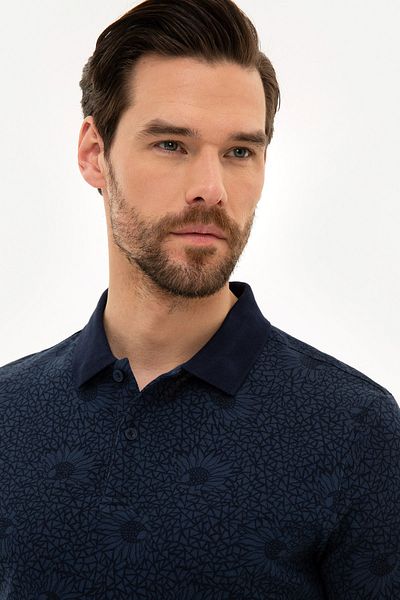 Pierre Cardin Μπλουζάκι Polo Neck Slim Fit Navy Blue