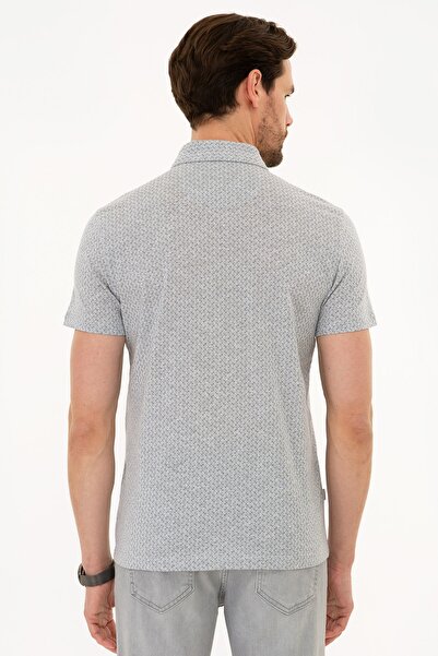 Pierre Cardin Light Gray Slim Fit Polo Neck T-Shirt