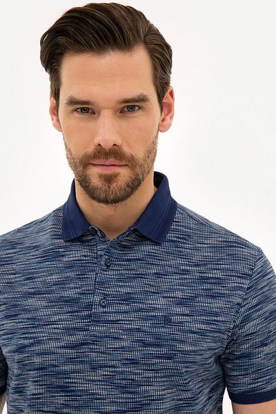 Pierre Cardin Μπλουζάκι Polo Neck Slim Fit Navy Blue