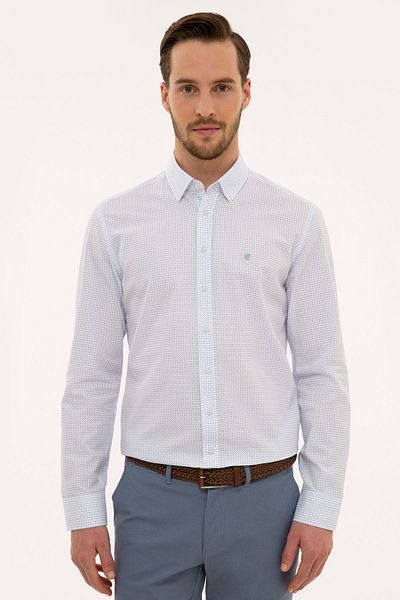Pierre Cardin Λευκό Slim Fit πουκάμισο