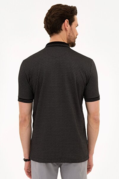 Pierre Cardin Μαύρο μπλουζάκι πόλο με κανονική εφαρμογή