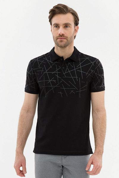 Pierre Cardin Polo Neck Black Slim Fit T-Shirt