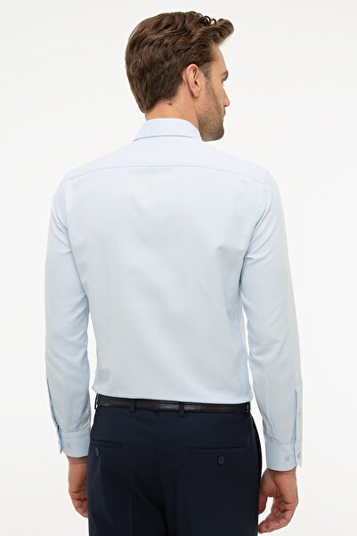 Pierre Cardin Ανοιχτό Μπλε Slim Fit Dobby πουκάμισο