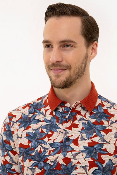 Pierre Cardin Μπλουζάκι με λαιμόκοψη Polo Slim Fit Tile