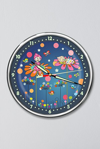 Dekor Loft ساعة حائط فاخرة لغرفة الأطفال من الزجاج غير القابل للكسر