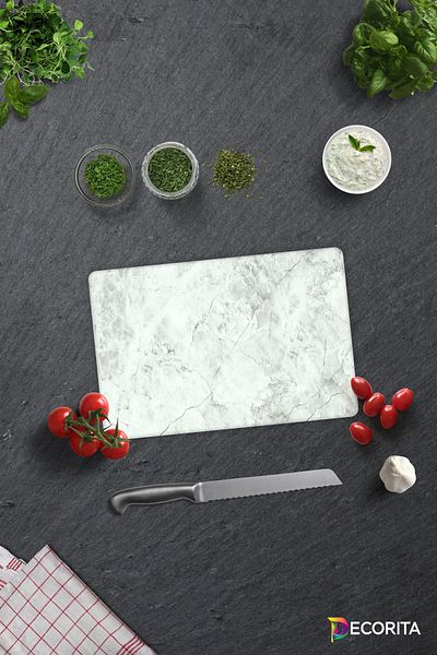 Decorita Stone Look |   Glass Cutting Board - Glass Cutting Board |   20cm X 30cm