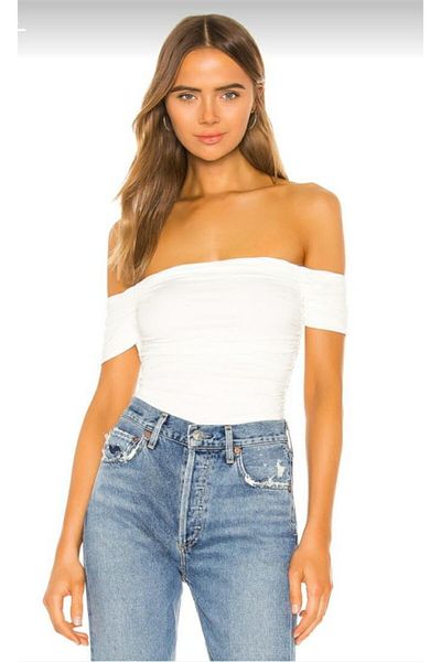 Nsb Tasarım Women's Gathered Silk Jersey Bodysuit