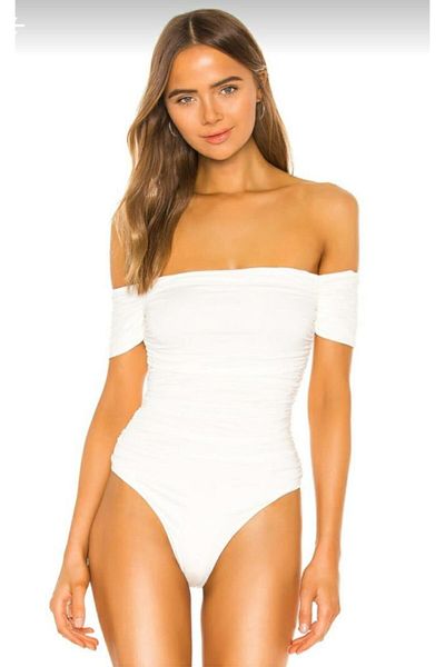 Nsb Tasarım Women's Gathered Silk Jersey Bodysuit