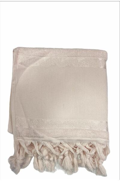 Fiesta Soft Large Velvet Etamine Towel 50x90 - Light Pink