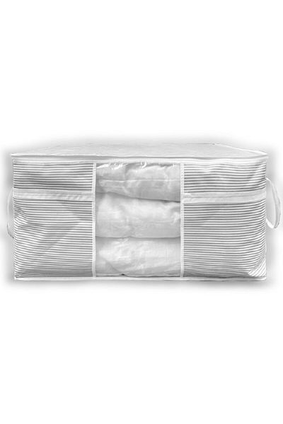 ALAS 75x40x40 Cm White Cotton Windowed Pillow Quilt Bag