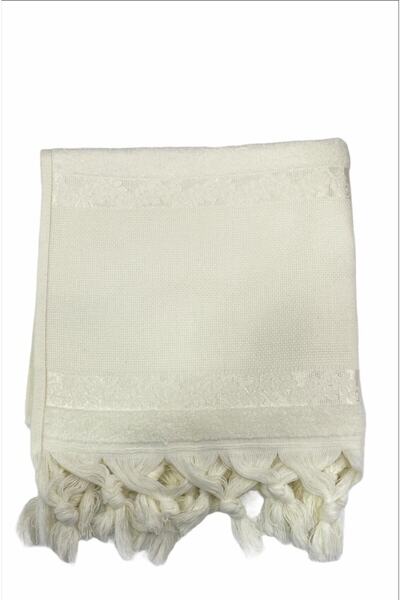 Fiesta Soft Large Velvet Etamine Towel 50x90 – Cream