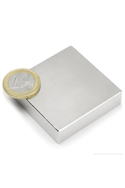 Dünya Magnet Çok Güçlü Büyük Neodyum Mıknatıs 50mm X 50mm X 10mm