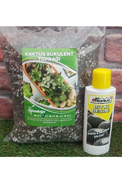 Ekodoğa Kaktüs Toprağı 5 Lt Ve Kaktüs Besini 225 Ml 2 Li Set Kaktüs Sukulent ...