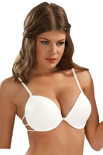 Le Jardin Sutien pentru femei Kappuccino Valeria Ribbed Stone cu snur la spate 7007
