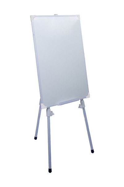 A PLUS Black - White Cornered School Blackboard with 60X90 Telescopic Legs