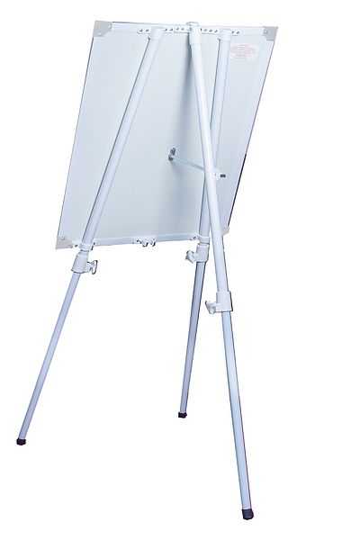 A PLUS Black - White Cornered School Blackboard with 60X90 Telescopic Legs