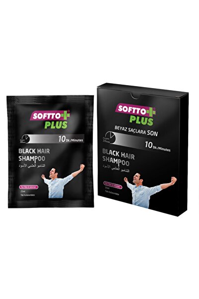 Softto Plus Black Hair Doğal Görünümlü Saç Siyahlaştırıcı Tek Kullanımlık 25 ml