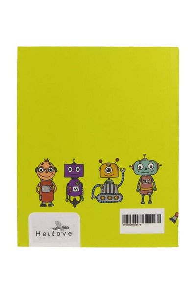 AVMmarketim Robot Printed Unlined Notepad with Colorful Pages