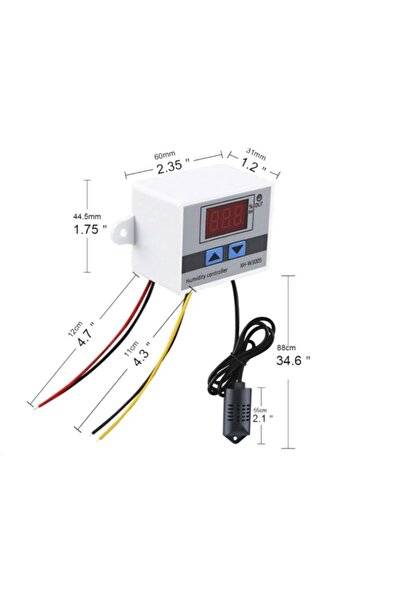 EmAyCenter Xh-w3005 Dc 12v Dijital Nem Kontrol Seralar Kuluçka Makineler Için Uyumlu