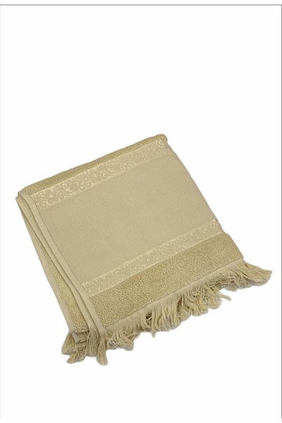 Nurpak Μεγάλη Βελούδινη Πετσέτα Ατεμίνης 50x90 – Καπουτσίνο