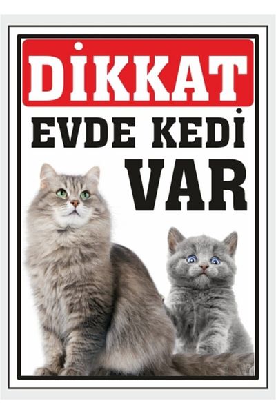 Dekotacım تحذير: يوجد قطة في المنزل، ورقة ديكوتا مقاس 25 × 35 سم.